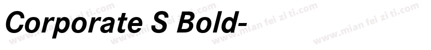 Corporate S Bold字体转换